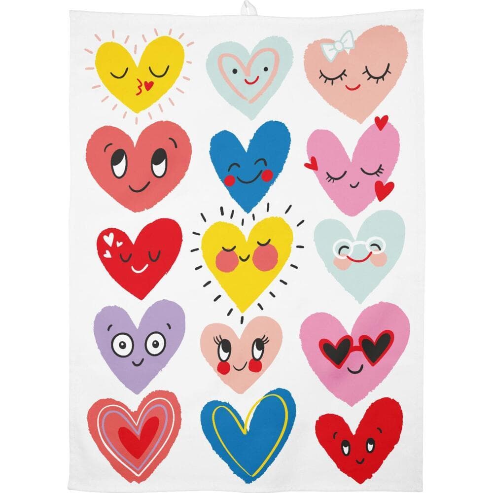 Zauber-Geschirrtuch Motiv "Herzen"
