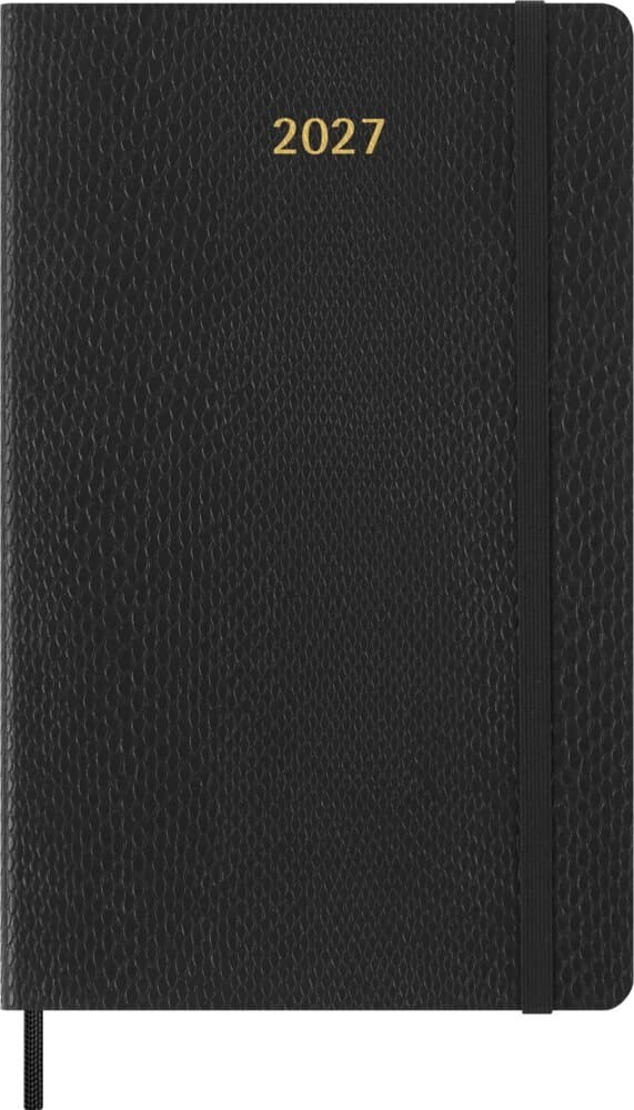 Moleskine Precious & Ethical 12 Monate Wochen Notizkalender 2027, L/A5, Liniert, Weicher Einband, Mamba Schwarz, mit Box