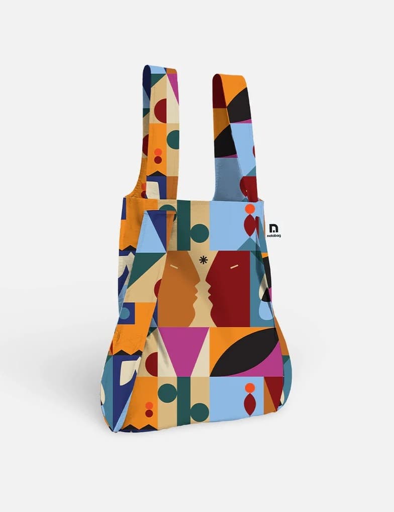 Notabag Original 2in1 Tasche & Rucksack - faltbare Einkaufstasche Backpack Bag - roots