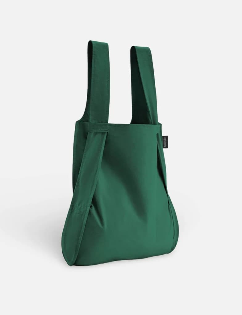 Notabag Original 2in1 Tasche & Rucksack - faltbare Einkaufstasche Backpack Bag - Forest Green