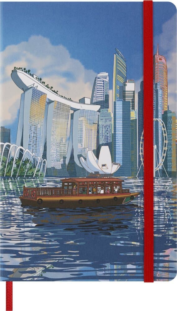 Moleskine I AM the city Singapur Notizbuch limitierte Ausgabe, L/A5, liniert, fester Einband