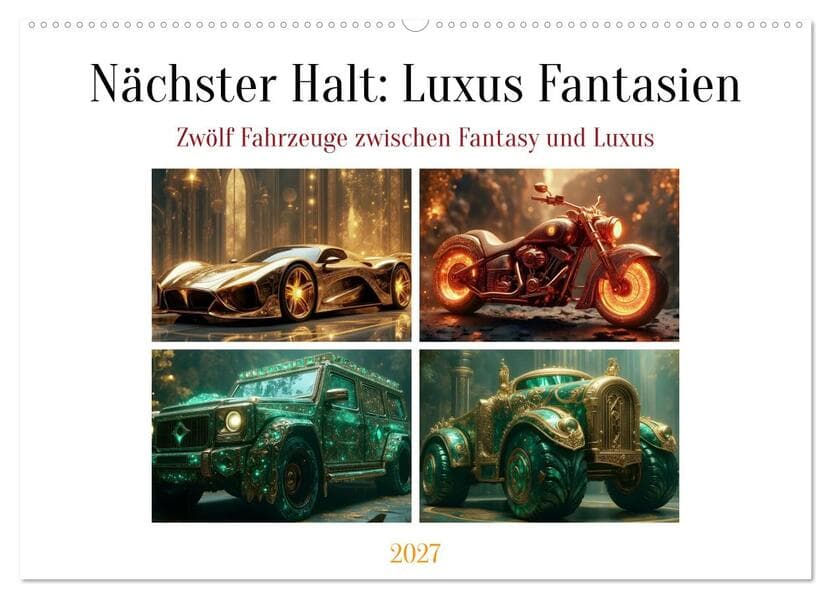 Nächster Halt: Luxus Fantasien (Wandkalender 2027 DIN A2 quer), CALVENDO Monatskalender