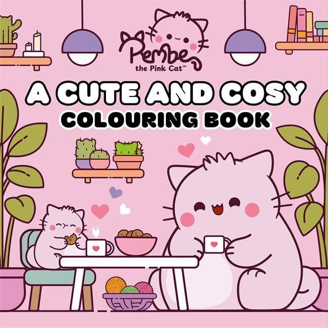 Pembe the Pink Cat: A Cute and Cosy Colouring Book