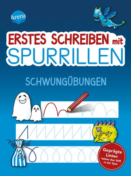 Erstes Schreiben mit Spurrillen. Schwungübungen