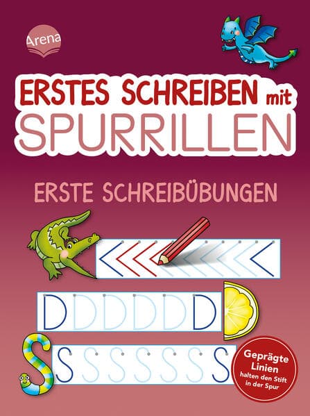 Erstes Schreiben mit Spurrillen. Erste Schreibübungen