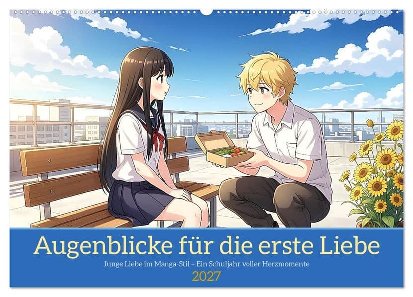 Augenblicke für die erste Liebe (Wandkalender 2027 DIN A2 quer), CALVENDO Monatskalender
