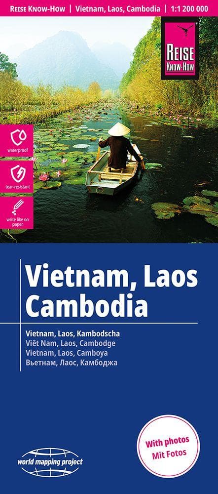 Reise Know-How Landkarte Vietnam, Laos, Kambodscha (1:1.200.000)