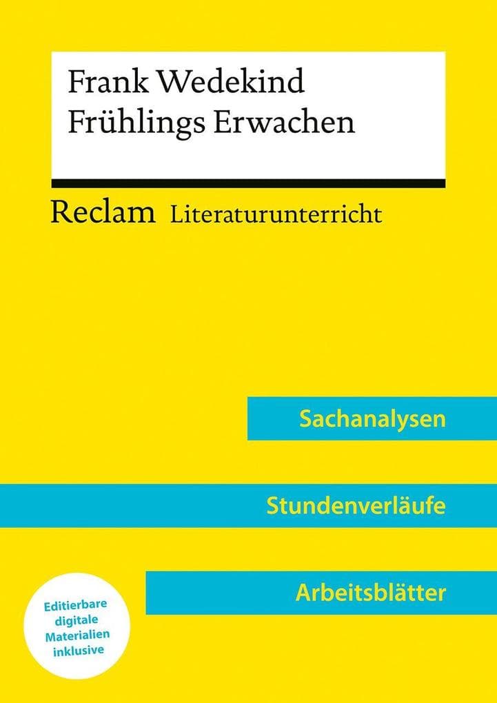 Frank Wedekind: Frühlings Erwachen (Lehrerband)