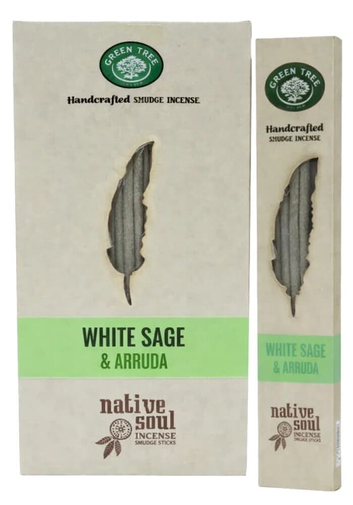Green Tree Native Soul Smudge Incense "White Sage & Aaruda" 15gr. (8 Sticks)
