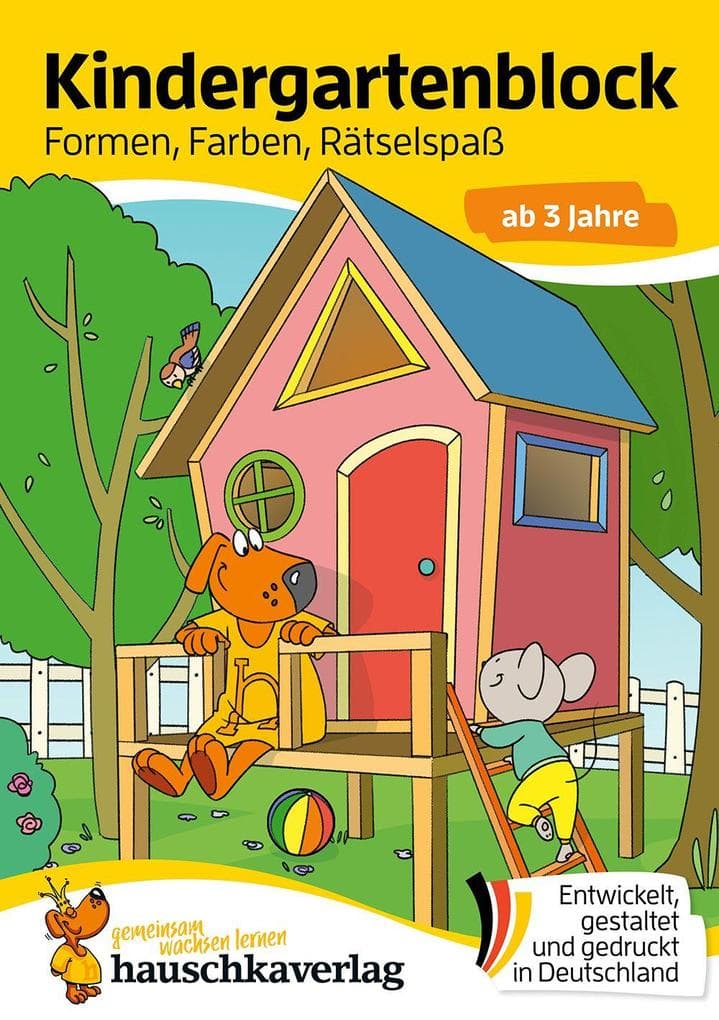 Kindergartenblock ab 3 Jahre - Formen, Farben, Rätselspaß