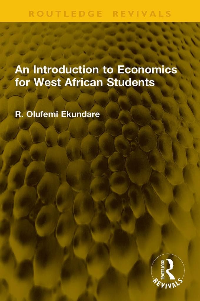 An Introduction to Economics for West African Students