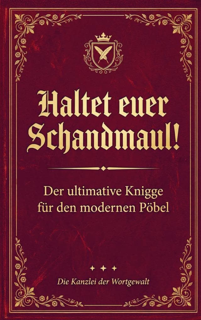 Haltet Euer Schandmaul! Der ultimative Knigge für den modernen Pöbel
