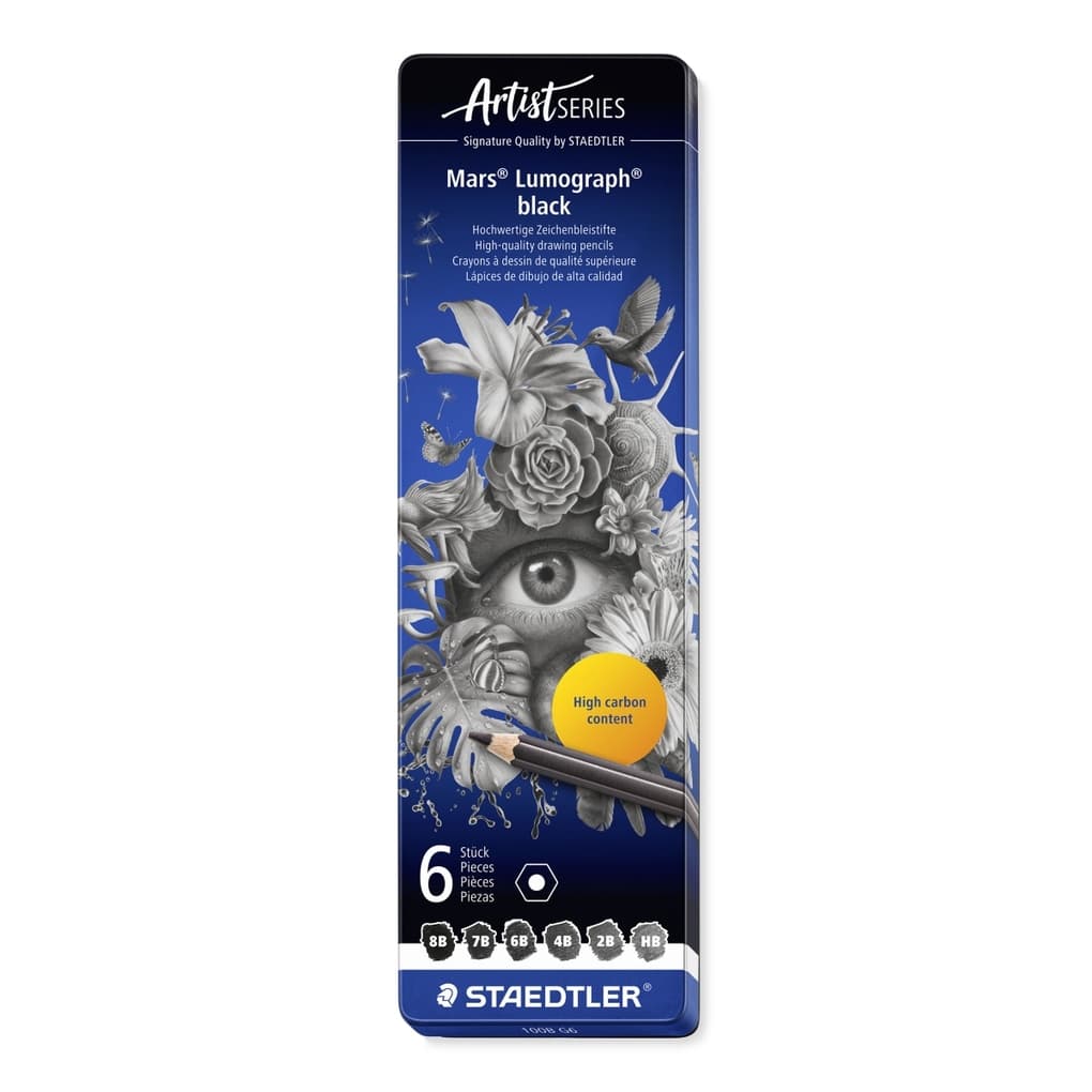 STAEDTLER Bleistifte Lumograph Black Bleistifte, 6er Set, 6 Härtegrade