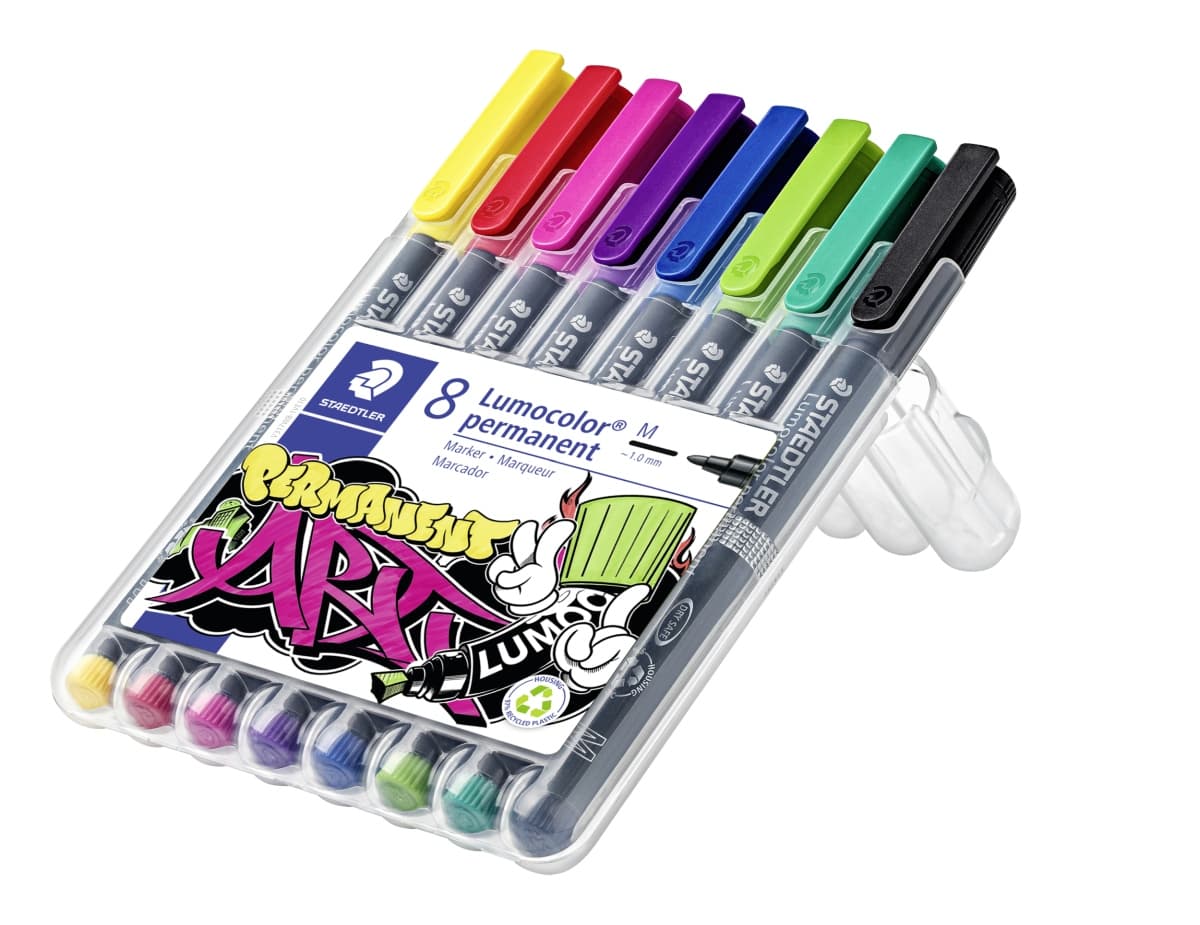STAEDTLER Folienstifte Lumocolor M permanent, 8er Set