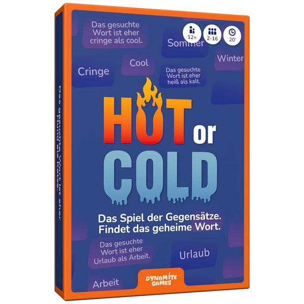 DYNAMITE GAMES® - Hot or Cold "Das Spiel der Gegensätze - Findet das geheime Code Wort"