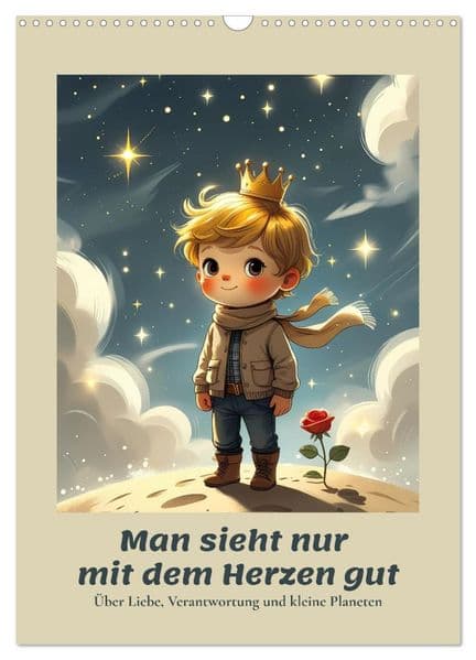 Man sieht nur mit dem Herzen gut - Über Liebe, Verantwortung und kleine Planeten (Wandkalender 2027 DIN A3 hoch), CALVENDO Monatskalender