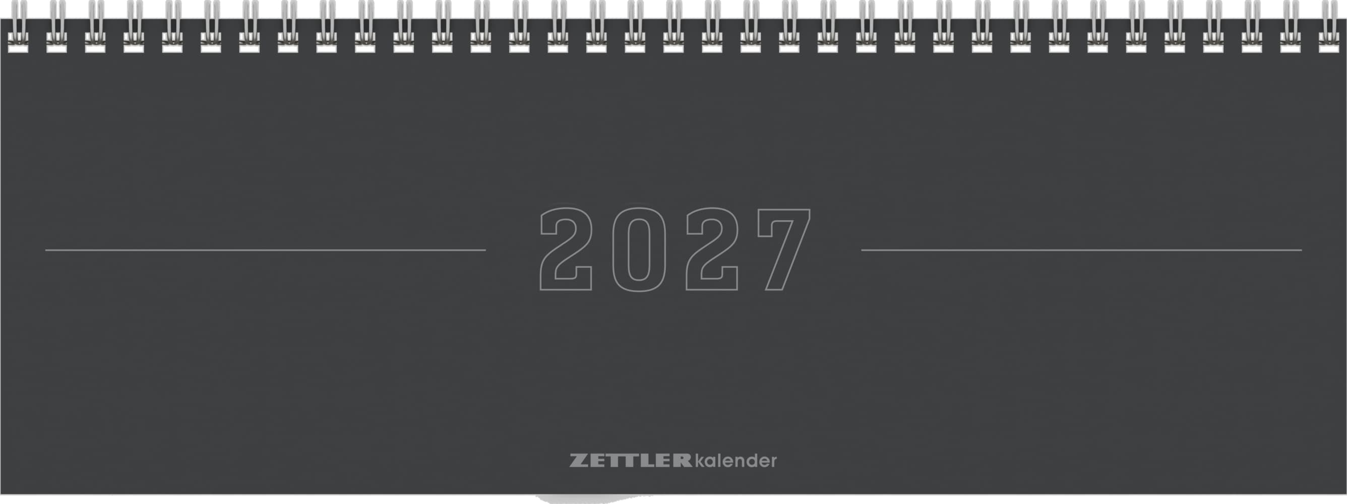 Tisch-Querkalender Papyrus Grau 2027