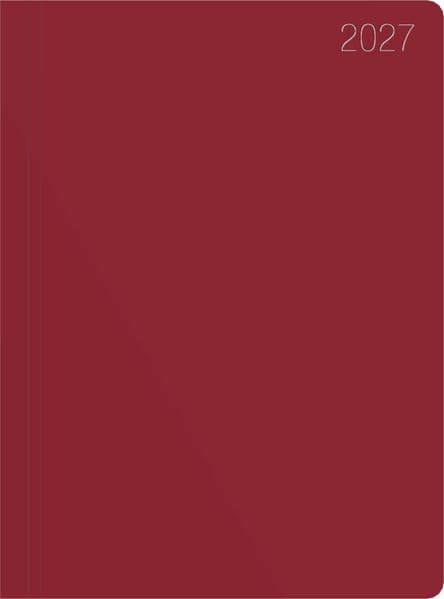 Taschenkalender 1T/1S bordeaux 2027