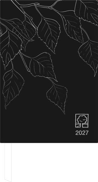 Buchkalender 1T/1S anthrazit Blauer Engel 2027