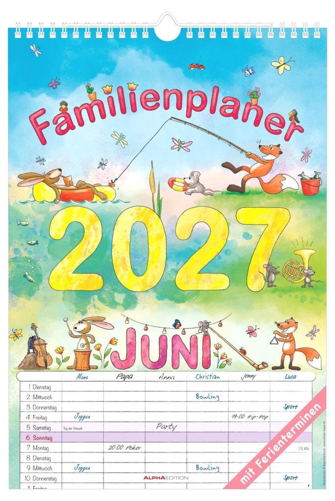 Familienplaner Cartoon 2027