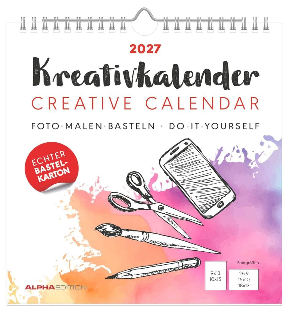 Kreativkalender M weiß 2027