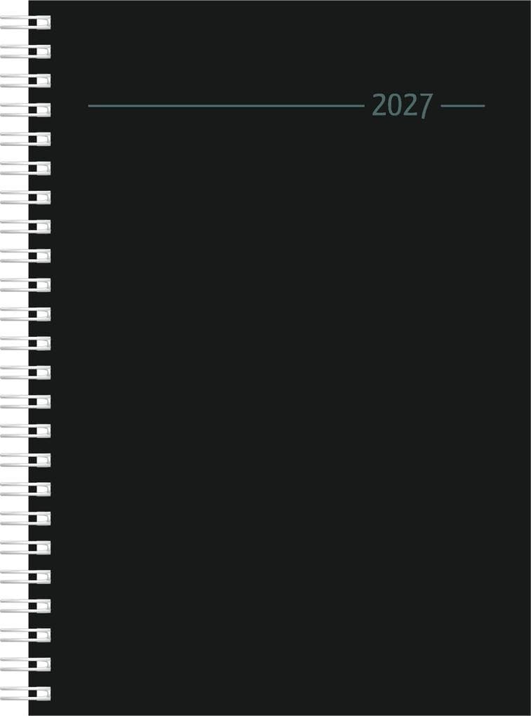Wochenplaner Balacron schwarz A5 Ringbuch 2027