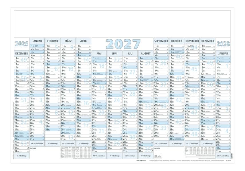 Plakatkalender 14 Monate 1 Stk. gerollt 2027