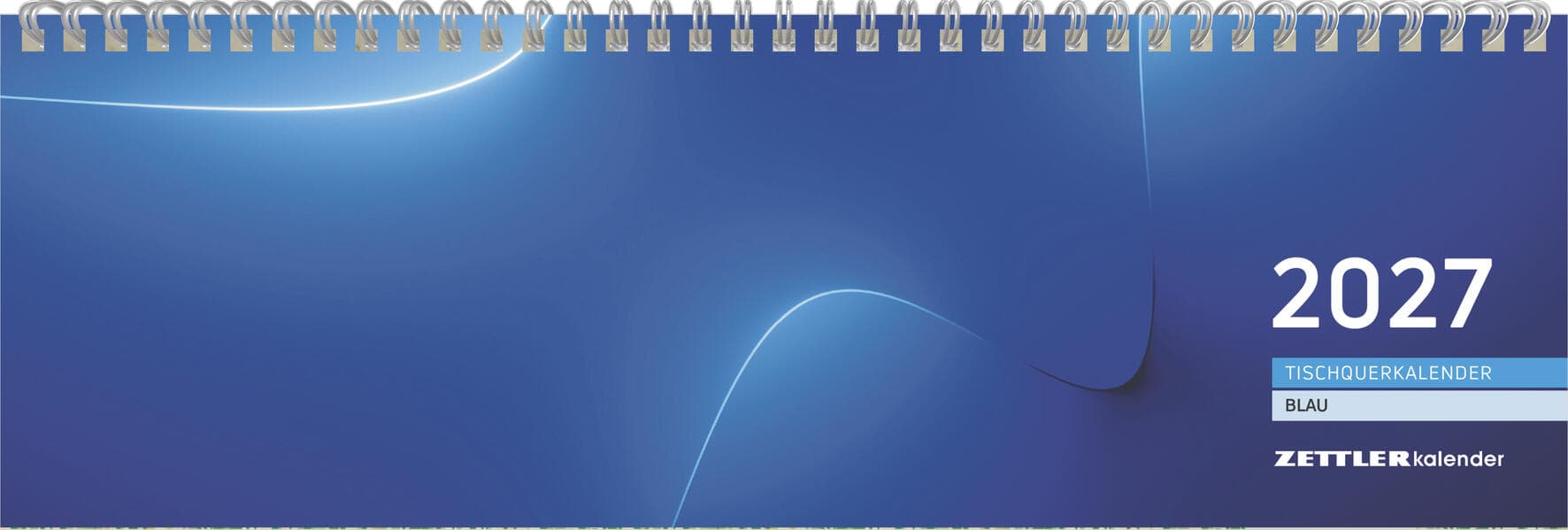 Tischquerkalender 1W/2S blau 2027