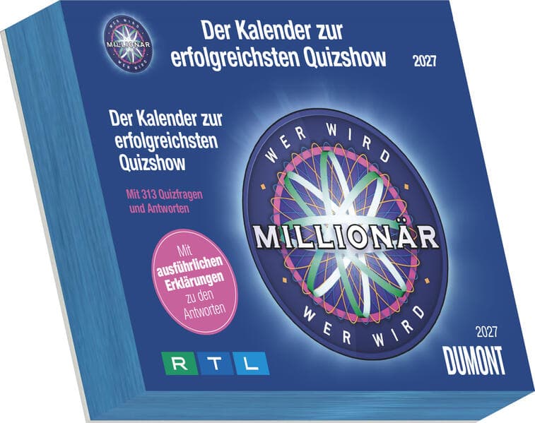 Wer wird Millionär Tagesabreißkalender 2027