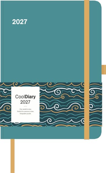 Cool Diary Teal Ocean 2027