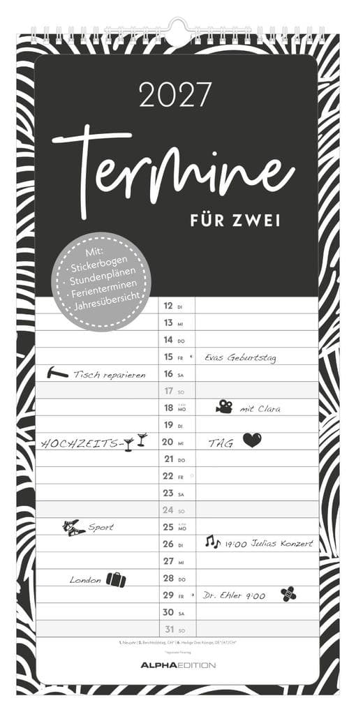 Termine für 2 Black and White 2027