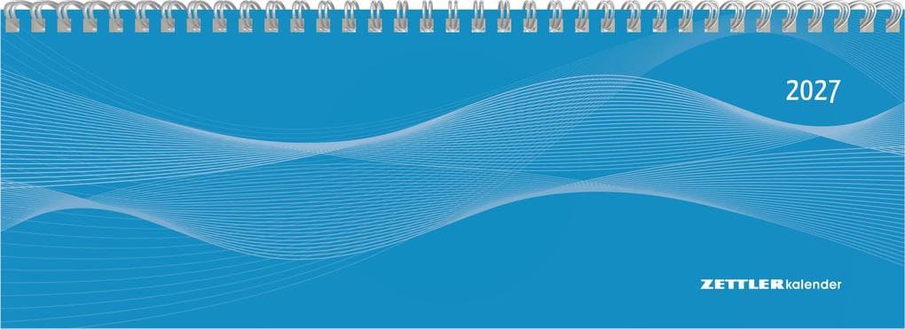 Tisch-Querkalender Profi blau 2027