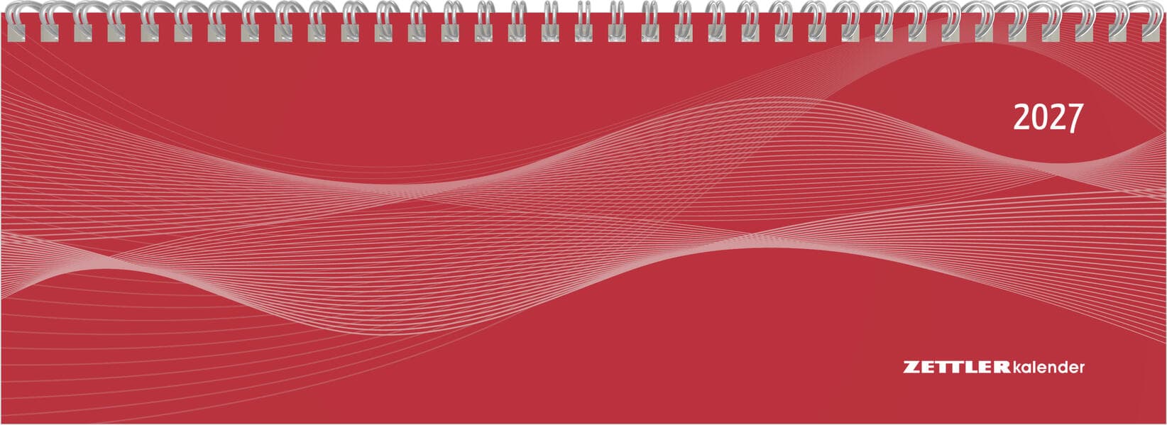 Tisch-Querkalender Profi rot 2027