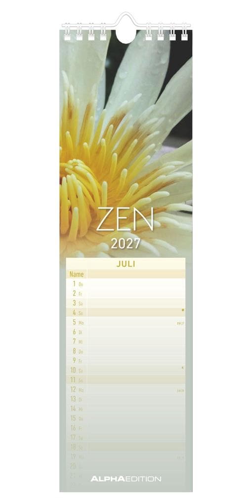 Streifenplaner Mini Zen 2027