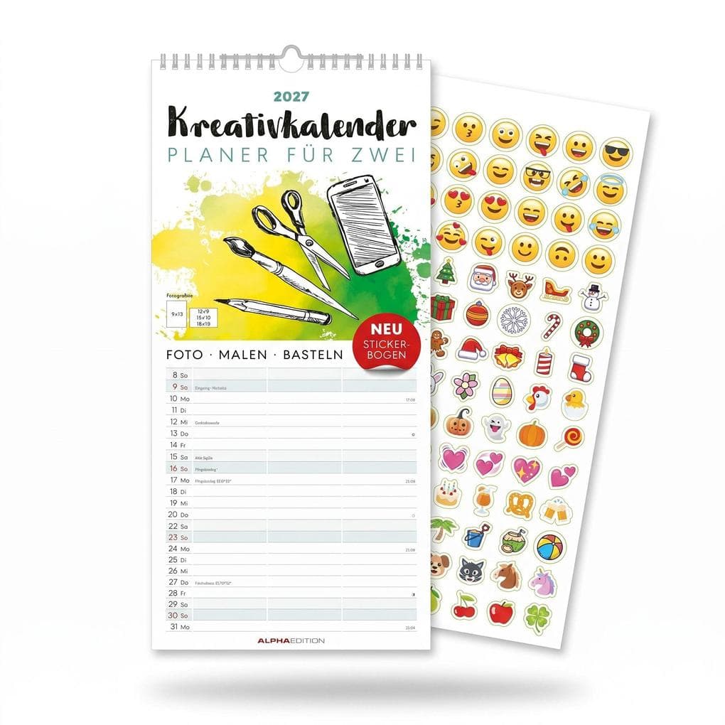 Kreativkalender Planer für 2 2027