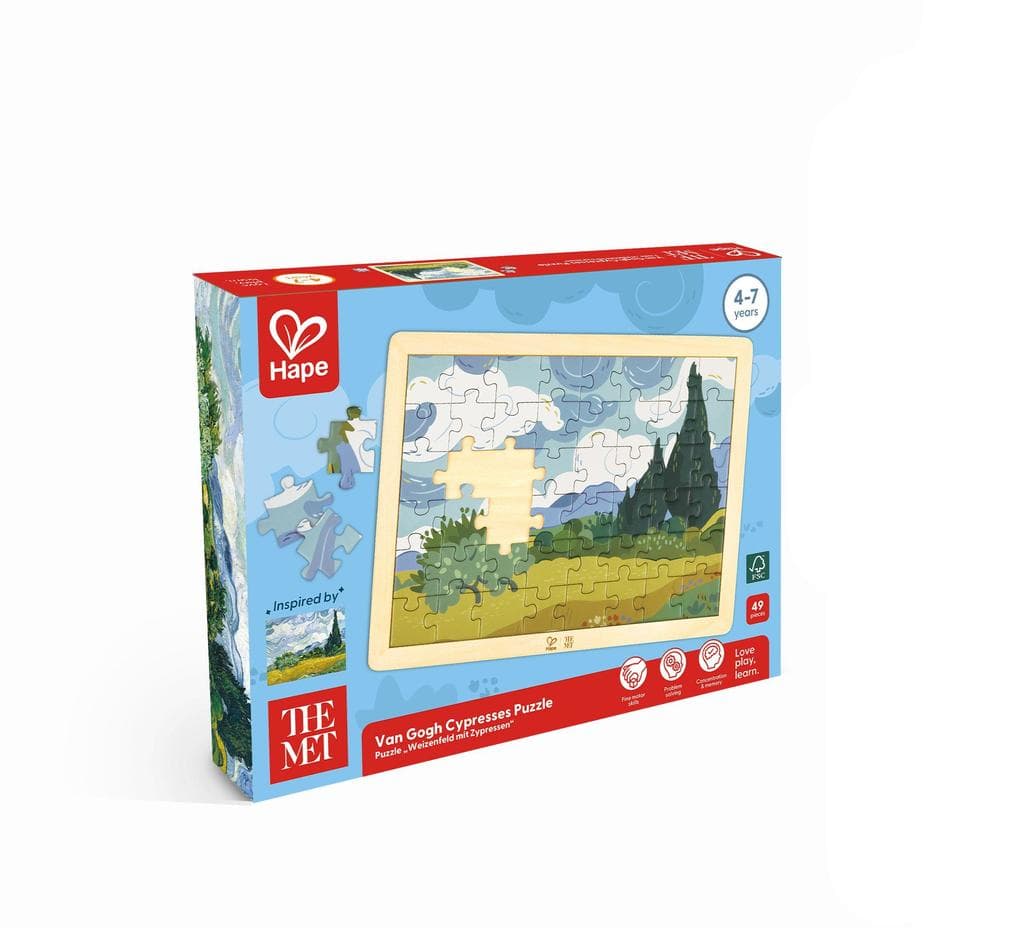 The Met: Puzzle "Weizenfeld mit Zypressen" - 48 Teile
