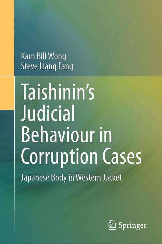 Taishinin's Judicial Behaviour in Corruption Cases