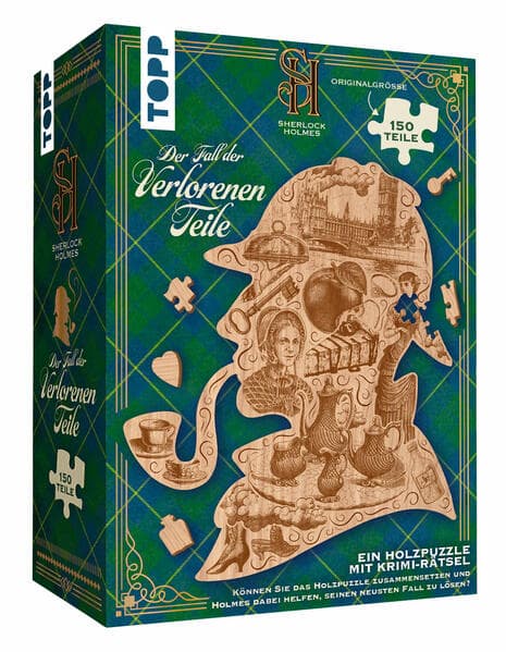 Sherlock Holmes - Der Fall der verlorenen Teile. Ein Holzpuzzle mit Kriminalfall