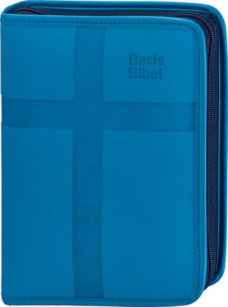 BasisBibel. Die Kompakte. Kunstlederhülle mit Reißverschluss. hellblau