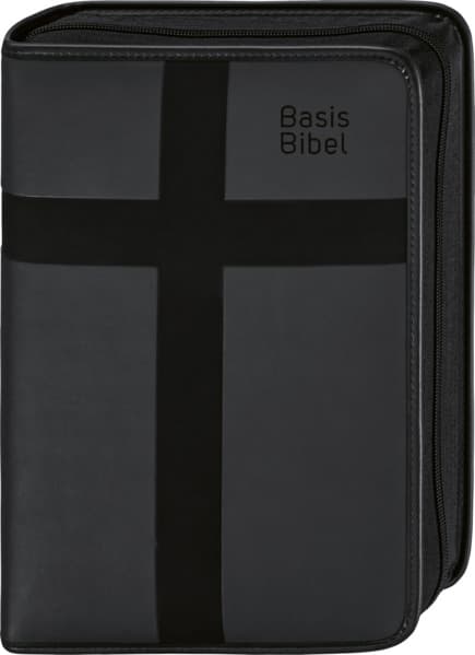 BasisBibel. Die Komfortable. Kunstlederhülle mit Reißverschluss. Schwarz