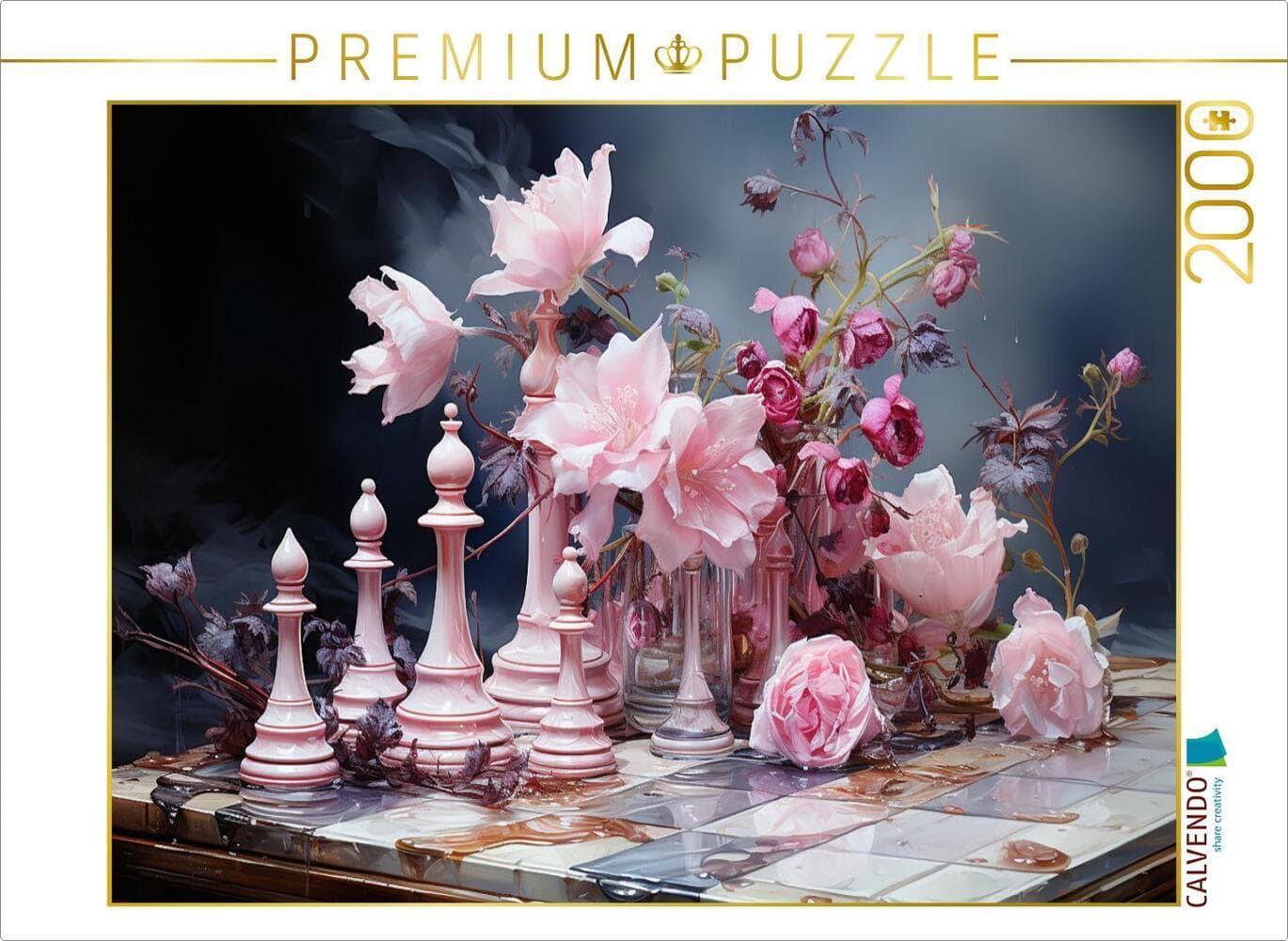 CALVENDO Puzzle Schach in rose | 2000 Teile Lege-Größe 90x67cm Foto-Puzzle für glückliche Stunden