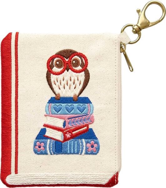 Buchverliebt Besticktes Täschchen, Büchereule