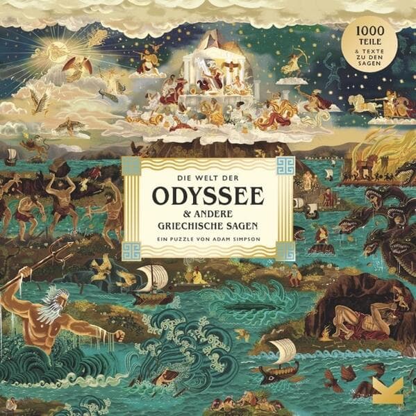 Die Welt der Odyssee & anderer griechischer Sagen - 1000-Teile-Puzzle + Poster