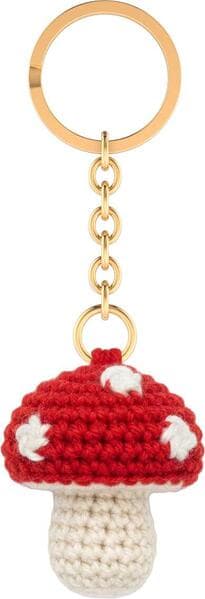 Glücksbringer Schlüsselanhänger, Glückspilz (gehäkelt)