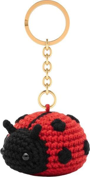 Glücksbringer Schlüsselanhänger, Marienkäfer (gehäkelt)