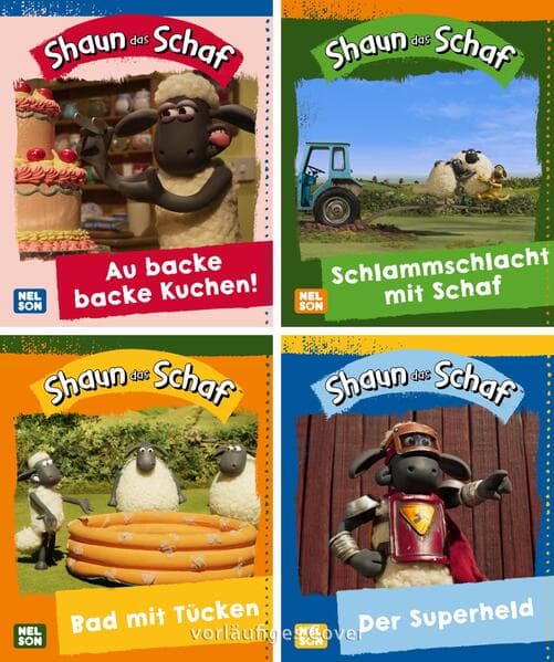 Nelson Mini-Bücher: Shaun das Schaf 1-4