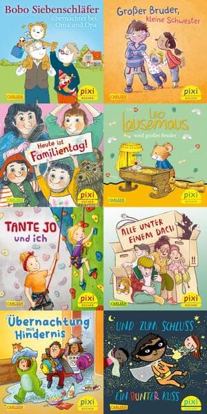 Pixi-Box 314: Bunte Familiengeschichten bei Pixi (8x8 Exemplare)