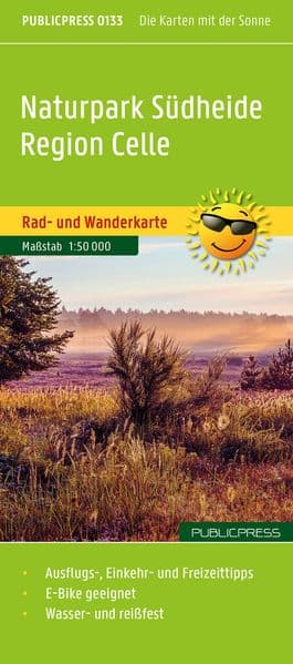 Publicpress Rad- und Wanderkarte Naturpark Südheide, Region Celle 1:50.000