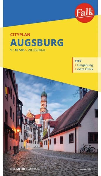 Falk Cityplan Augsburg 1:18.500