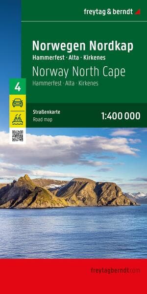 freytag & berndt Straßenkarte Norwegen Nordkap, Hammerfest - Alta - Kirkenes 1:400.000
